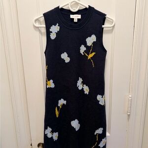 Floral Knit Sleeveless Dress
